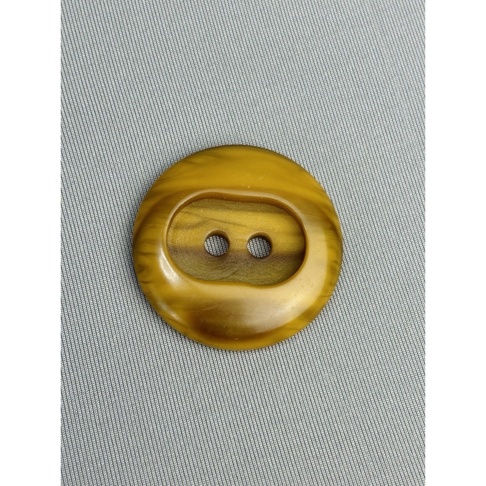 Vintage Caramel Wood Grain Chunky BIG Button Possibly Bakelite